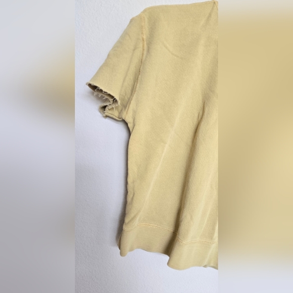 Marine Layer green short sleeve terry cloth sweater top size medium - Picture 6 of 11